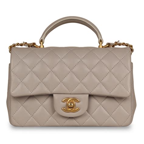 chanel classic handbag mini|Chanel mini flap bag with top handle.